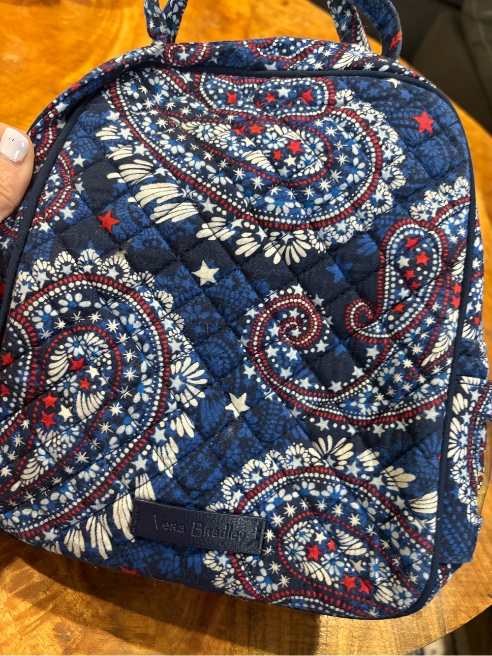 Vera Bradley Blue Navy Red Paisley Mini Backpack